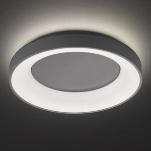 Stropné LED svetlo Shay 3-step-dim, sivá, Ø 59 cm