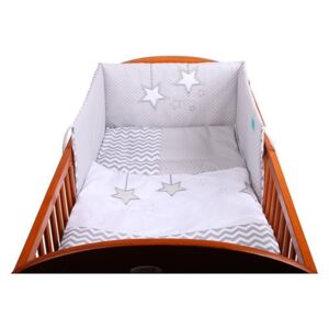 3-dielne posteľné obliečky Belisima Hviezdička 90/120 šedé