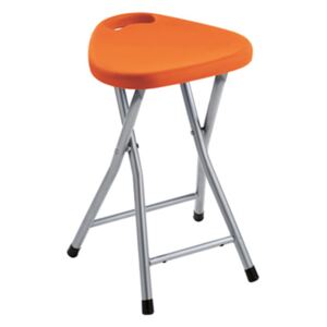Stolička oranžová do kúpelne termoplastová kovová