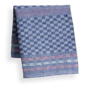 Goldea pracovný bavlnený uterák - keper modrá kocka s pruhmi 50 x 90 cm