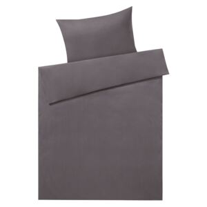 MERADISO® Saténová posteľná bielizeň BIO, 140 x 200 cm (antracitová), šedá (100301707)