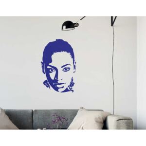 GLIX Beyoncé - samolepka na zeď Modrá 40 x 60 cm