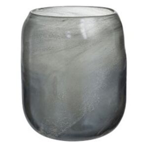 Váza modrá šedá sklenená 2ks set SMOKEY GREY