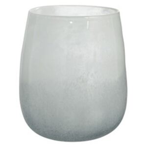 Váza biela šedá sklenená 2ks set WINTER WONDERLAND