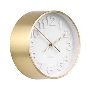 Zlaté nástenné hodiny - Karlsson Stout Steel, OE 22 cm