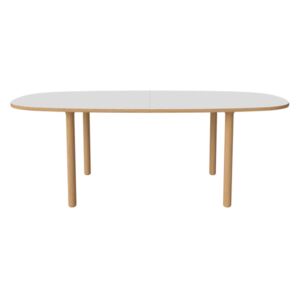 Bolia Rozkladací stôl Yacht round legs, white laminate/oak