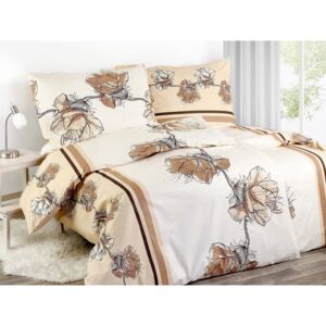 Goldea bavlnené posteľné obliečky vzor 474 - veľké kvety 140 x 200 a 70 x 90 cm