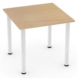 DREVONA Stôl 80 x 80 buk 4 chróm. nohy REA FLAT 1