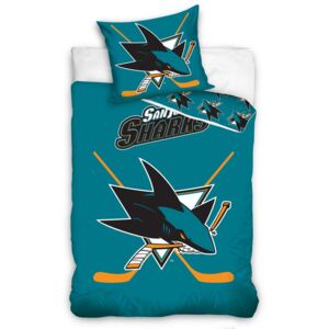 TipTrade Bavlnené svietiace obliečky NHL San Jose Sharks , 140 x 200 cm, 70 x 90 cm