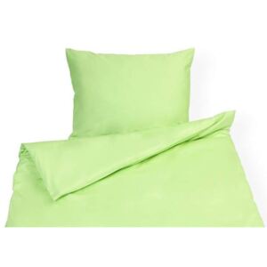 Goldea damaškové posteľné obliečky zelené 140 x 200 a 70 x 90 cm
