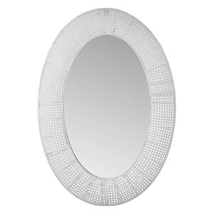 Zrkadlo biele kovové závesné BRIGHT BAROQUE