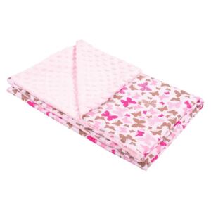Detská deka z Minky New Baby ružová 80x102 cm