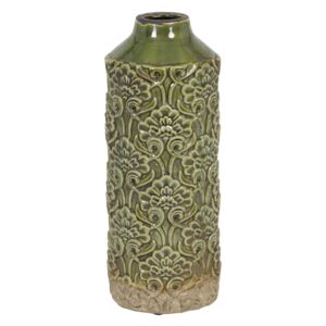 Keramická dekoračná váza MEZANA zelená, výška 32,5 cm