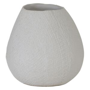 Dekoračná keramická váza JAKE, White, Ø19x20 cm