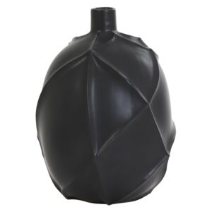Dekoratívna keramická váza VENTANO, matt black, Ø19xV27 cm