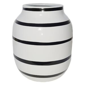 Keramická dekoračná váza Stripes, Black-White