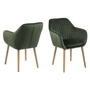 Dizajnová stolička Nashira, lesno zelená VIC