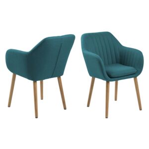 Dizajnová stolička Nashira, azúrová 2