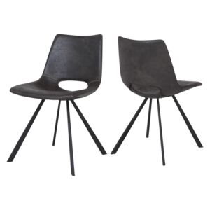 Dizajnová stolička Izabella /sivo čierna
