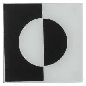 S-art - Sklenená podtácka čierno-biela 4 ks - S-Art 9 x 9 cm (593615)