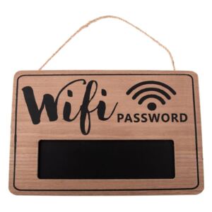 Drevená tabuľka wifi heslo