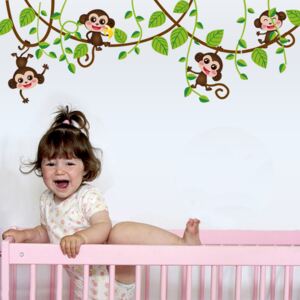 Veselá Stena Samolepka Opice na liane