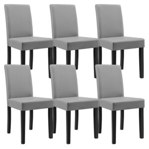 [en.casa] Jedálenské stoličky 6 x HTMY-9701 svetlo sivé