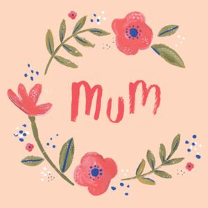 Ilustrácia Mum floral wreath, Laura Irwin
