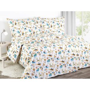 Goldea detské krepové posteľné obliečky - vzor 489 jungle 140 x 200 a 70 x 90 cm