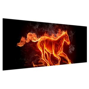 Obraz koňa v ohni (120x50 cm)