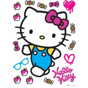 AG Design Hello Kitty - nálepka na stenu 65x85 cm