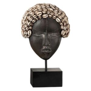 Maska africká žena tvár na podstavci 2ks set NATIVE ROOTS