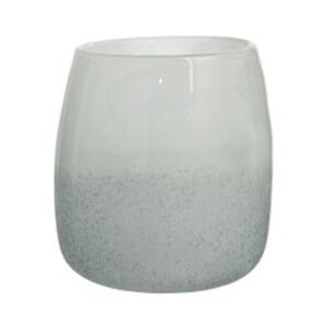 Váza šedá biela sklenená 3ks set WINTER WONDERLAND