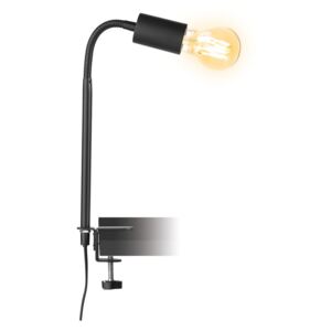 LIVARNOLUX® LED lampa v modernom dizajne (čierna hlava žiarovky , stolná lampa s klipom ), čierna hlava žiarovky (100319626)