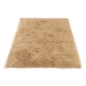 Béžová chlpatá predložka / koberec Long Hair - 150 * 180cm