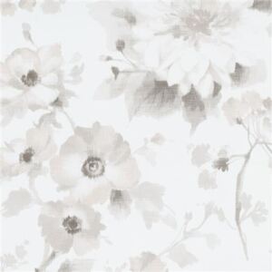 Vliesové tapety na stenu G.M.K. Fashion for walls 10051-31, rozmer 10,05 m x 0,53 m, kvety svetlo hnedé na bielom podklade, Erismann