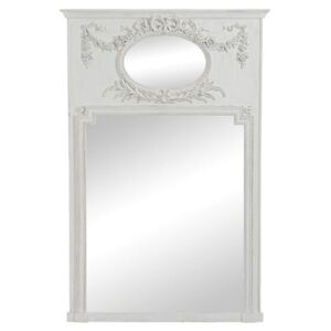 Zrkadlo biele drevené barokové závesné WINTER WONDERLAND