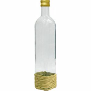 Fľaša sklo 750ml na alkohol,hranatá s uzáverom na závit Marasca