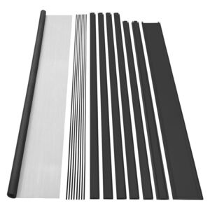Protihmyzová hliníková sieťka na dvere, 100 x 210 cm (antracitová), šedá (100322243)