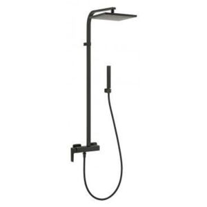 Alpi Una- Sprchová batéria nástenná, pevná sprcha + ručná sprcha – komplet, čierna matná 18SM2251 NE, čierna matná