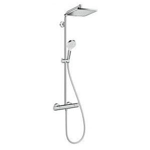 Hansgrohe Crometta E Showerpipe - sprchový systém s termostatom, biela-chróm 27271000