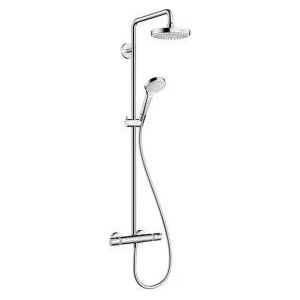 Hansgrohe Croma Select S 180 2jet Showerpipe - sprchový systém, biela-chróm 27253400, chróm