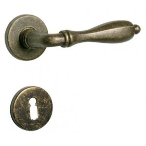 Dverové kovanie Lienbacher Swezia-R (antik hnedá) - WC kľučka-kľučka s WC sadou/antik hnedá
