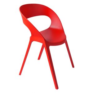 Sada 2 záhradných stoličiek v červenej farbe Resol Carla