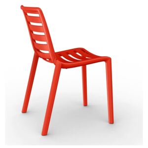Sada 2 záhradných stoličiek v červenej farbe Resol Slatka