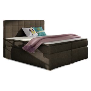 Manželská posteľ Boxspring 160 cm Abbie (hnedá) (s matracmi). Akcia -33%. Vlastná spoľahlivá doprava až k Vám domov. 1027417
