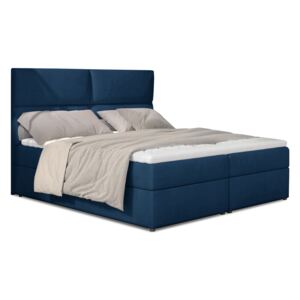 Manželská posteľ Boxspring 185 cm Alyce (modrá) (s matracmi). Akcia -33%. Vlastná spoľahlivá doprava až k Vám domov. 1027473