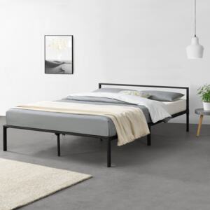 [en.casa] Kovová posteľ "Imatra" ABMB-4710 140x200 cm čierna