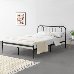 [en.casa] Kovová posteľ "Hanko" ABMB-4703 160x200 cm čierna