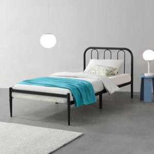 [en.casa] Kovová posteľ "Hanko" ABMB-4701 90x200 cm čierna